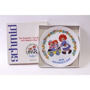 Schmid, Raggedy Ann and Andy, Mother's Day 1976 Decorative Plate ~ 251117-WH 84